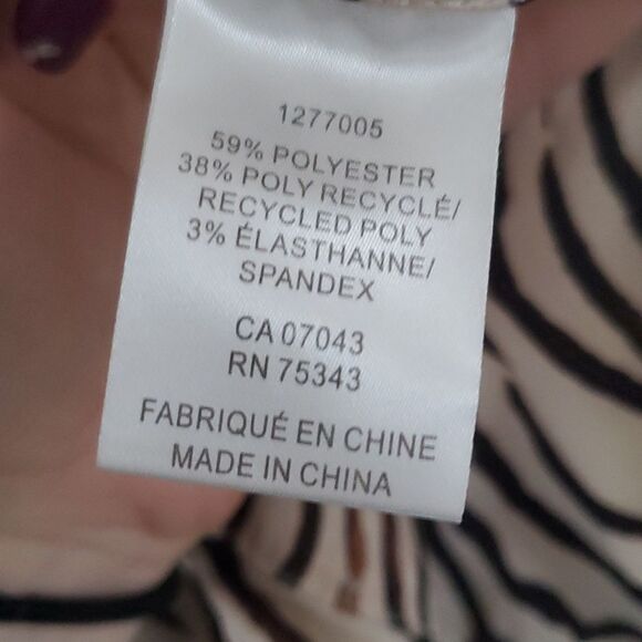 Rachel Zoe Zebra Cropped Ruched Long-Sleeve Blouse Small - Picture 7 of 13